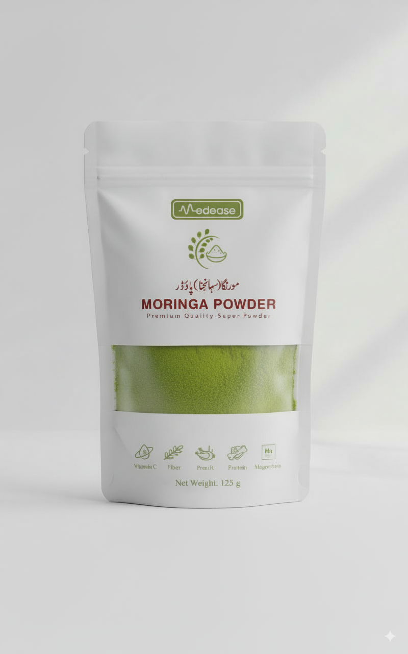 MedEase Moringa Powder | Organic, Nutrient-Rich Superfood