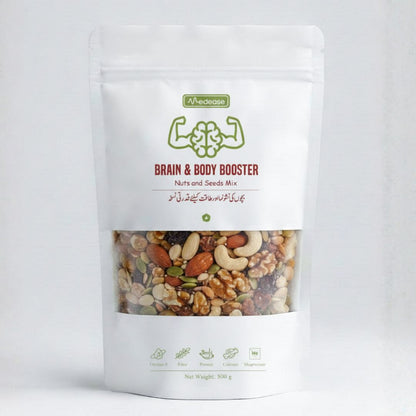 Organic Brain & Body Booster – Smart Mix of Nuts & Seeds for Kids | 500g - Medease